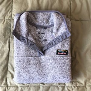 LL BEAN fleece medium gray